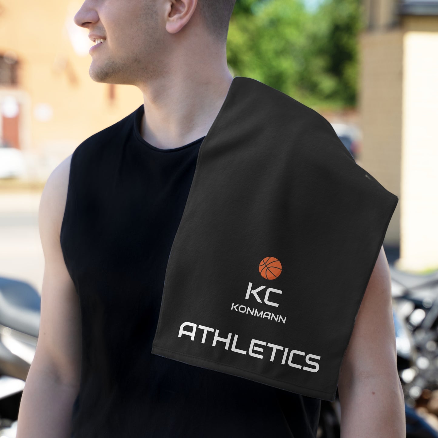 Konmann K©Athletics Rally Towel, 11x18 (Black)