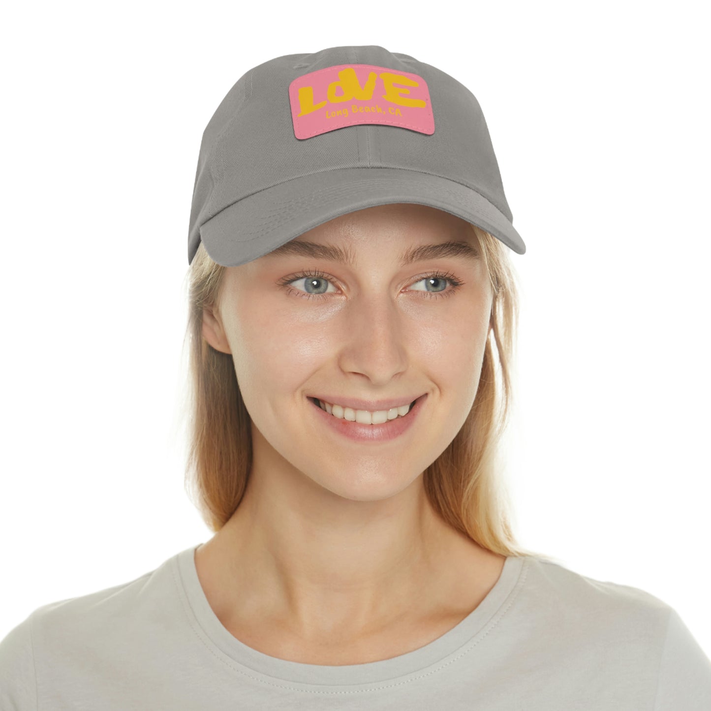 Jk L💛VE Long Beach, Ca Hat with Leather Patch - Long Beach CA Edition