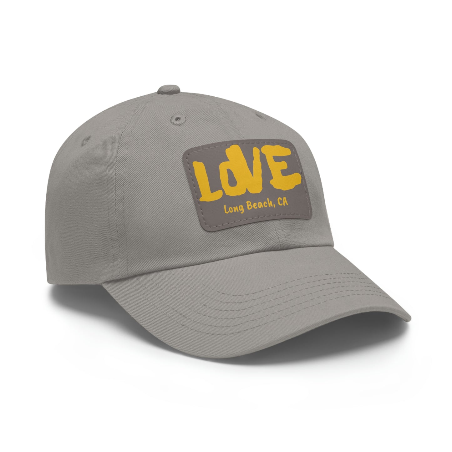 Jk L💛VE Long Beach, Ca Hat with Leather Patch - Long Beach CA Edition