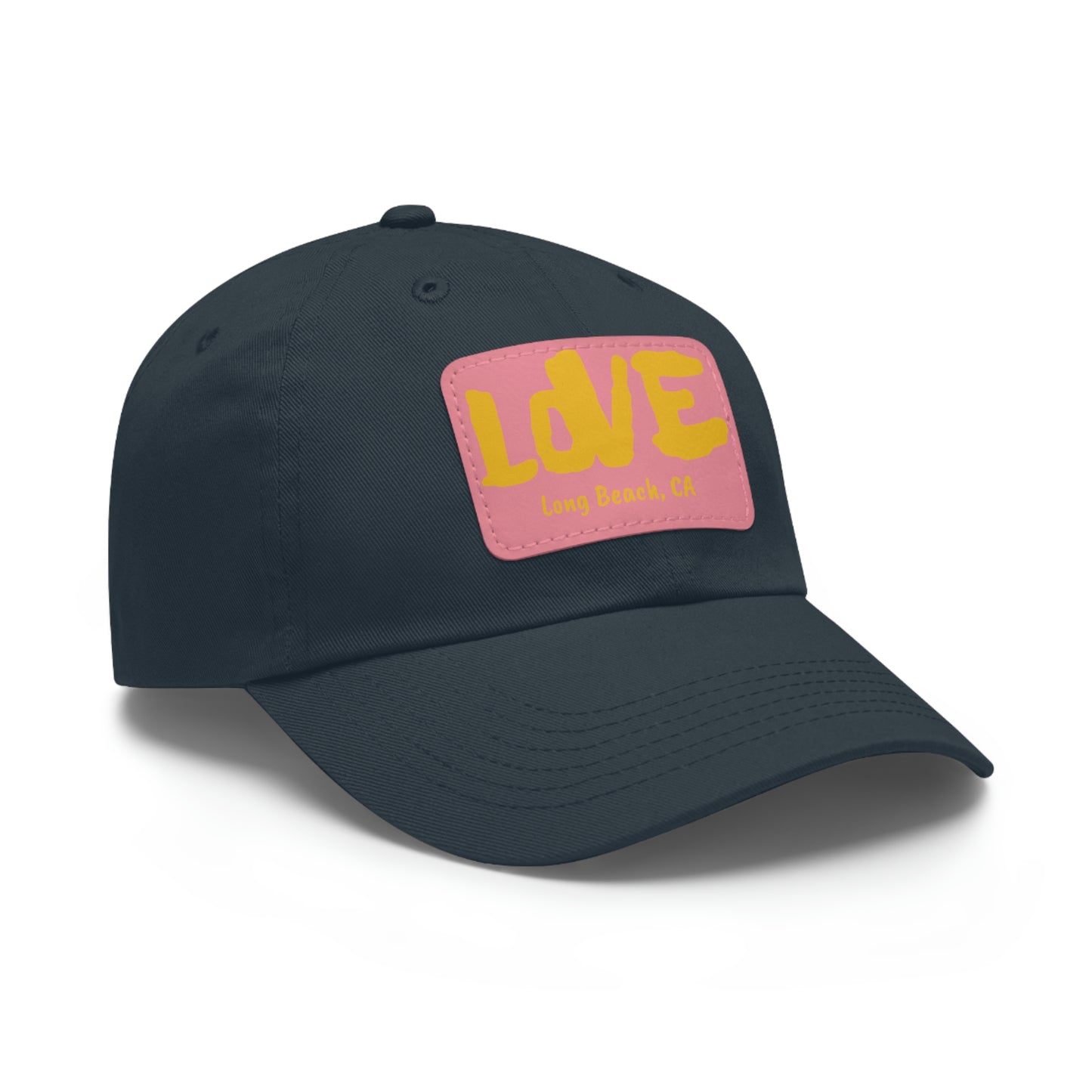 Jk L💛VE Long Beach, Ca Hat with Leather Patch - Long Beach CA Edition