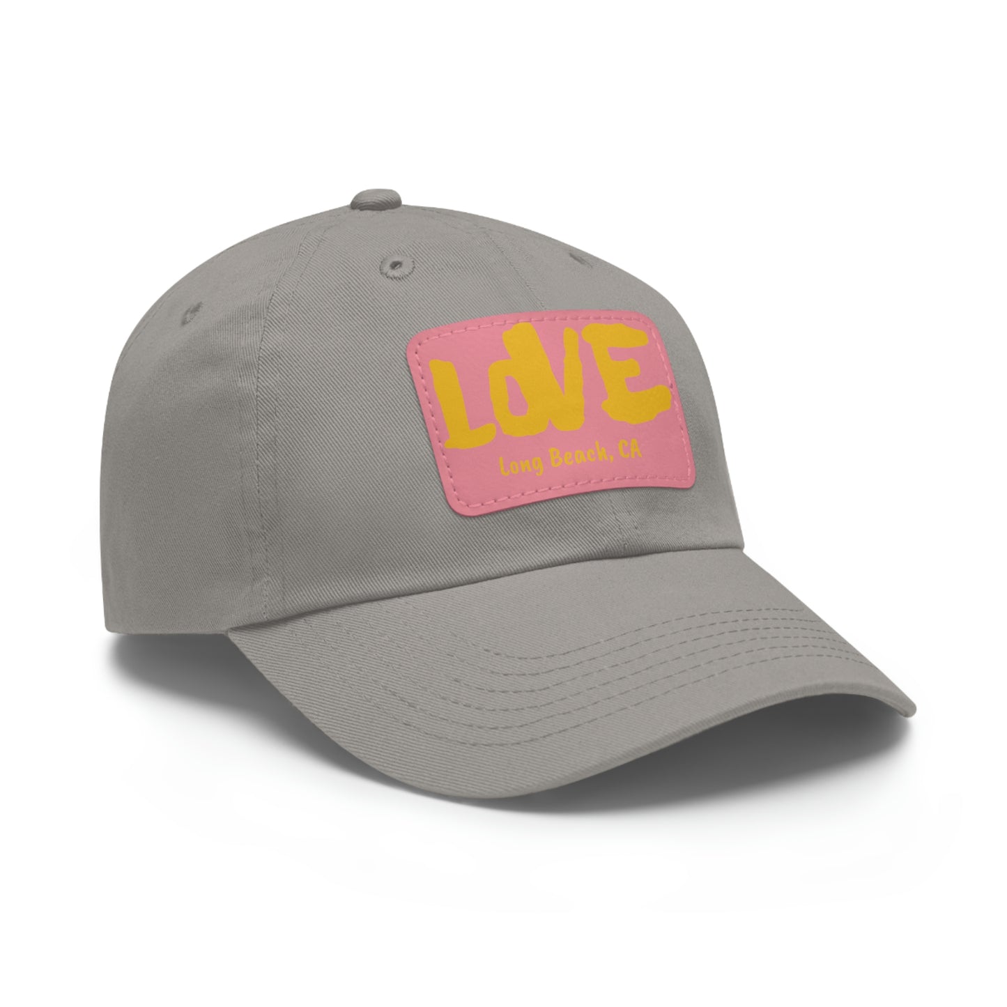 Jk L💛VE Long Beach, Ca Hat with Leather Patch - Long Beach CA Edition
