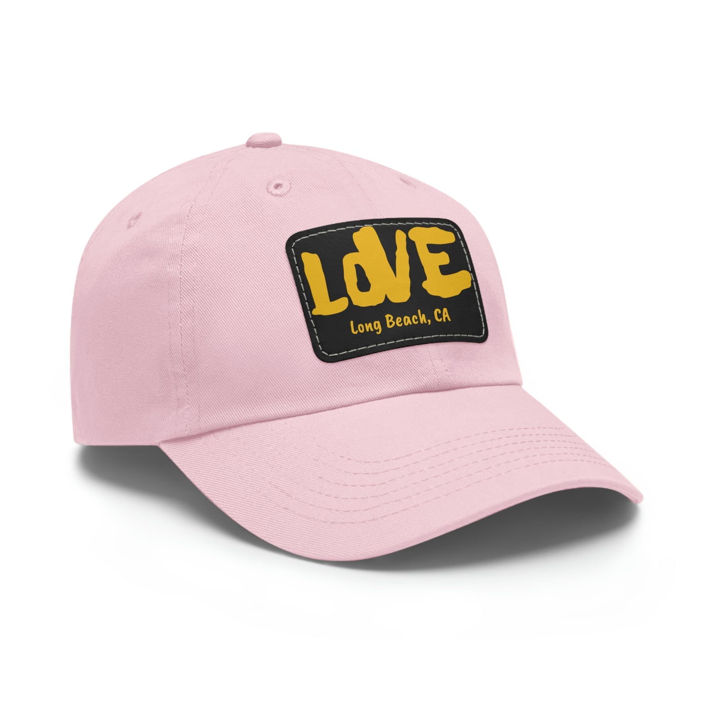 Jk L💛VE Long Beach, Ca Hat with Leather Patch - Long Beach CA Edition