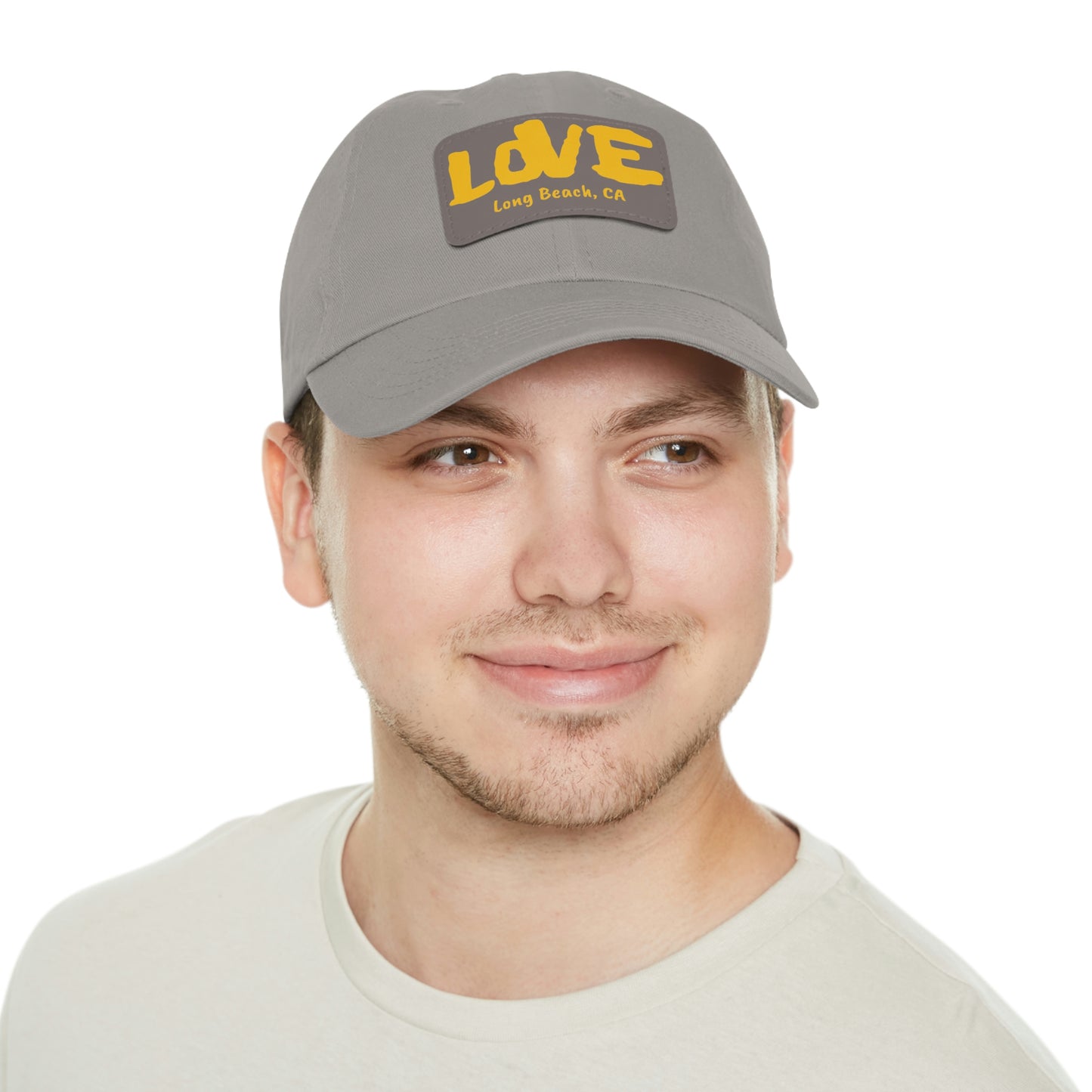 Jk L💛VE Long Beach, Ca Hat with Leather Patch - Long Beach CA Edition