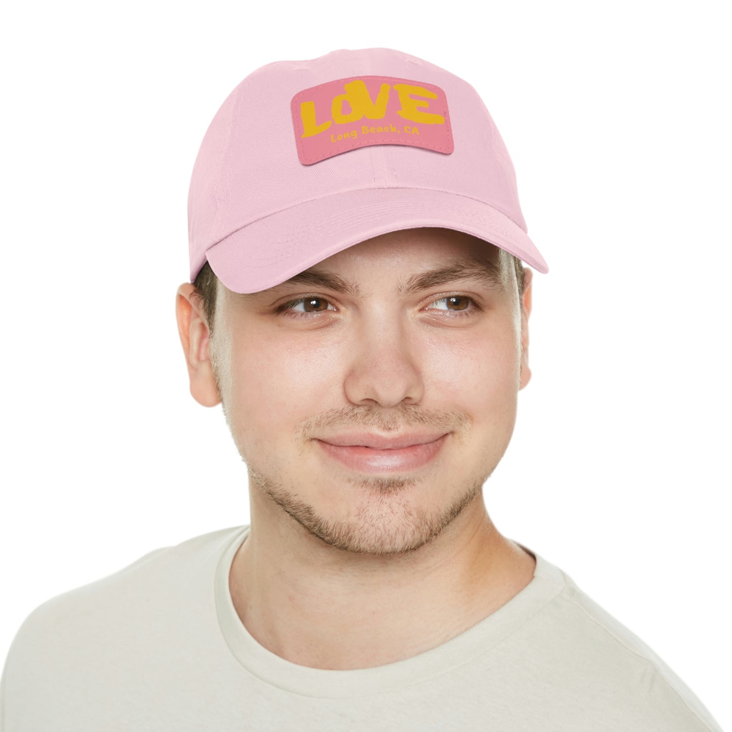 Jk L💛VE Long Beach, Ca Hat with Leather Patch - Long Beach CA Edition