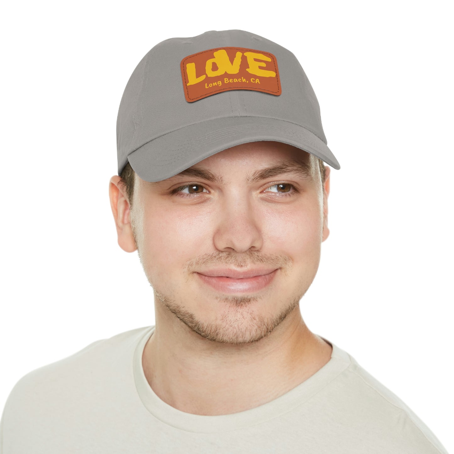 Jk L💛VE Long Beach, Ca Hat with Leather Patch - Long Beach CA Edition