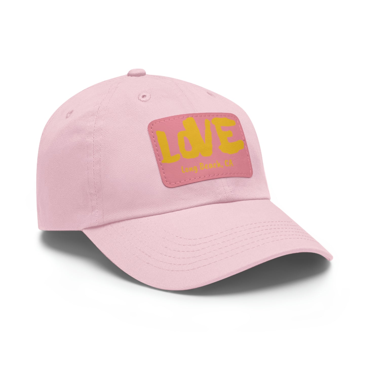 Jk L💛VE Long Beach, Ca Hat with Leather Patch - Long Beach CA Edition