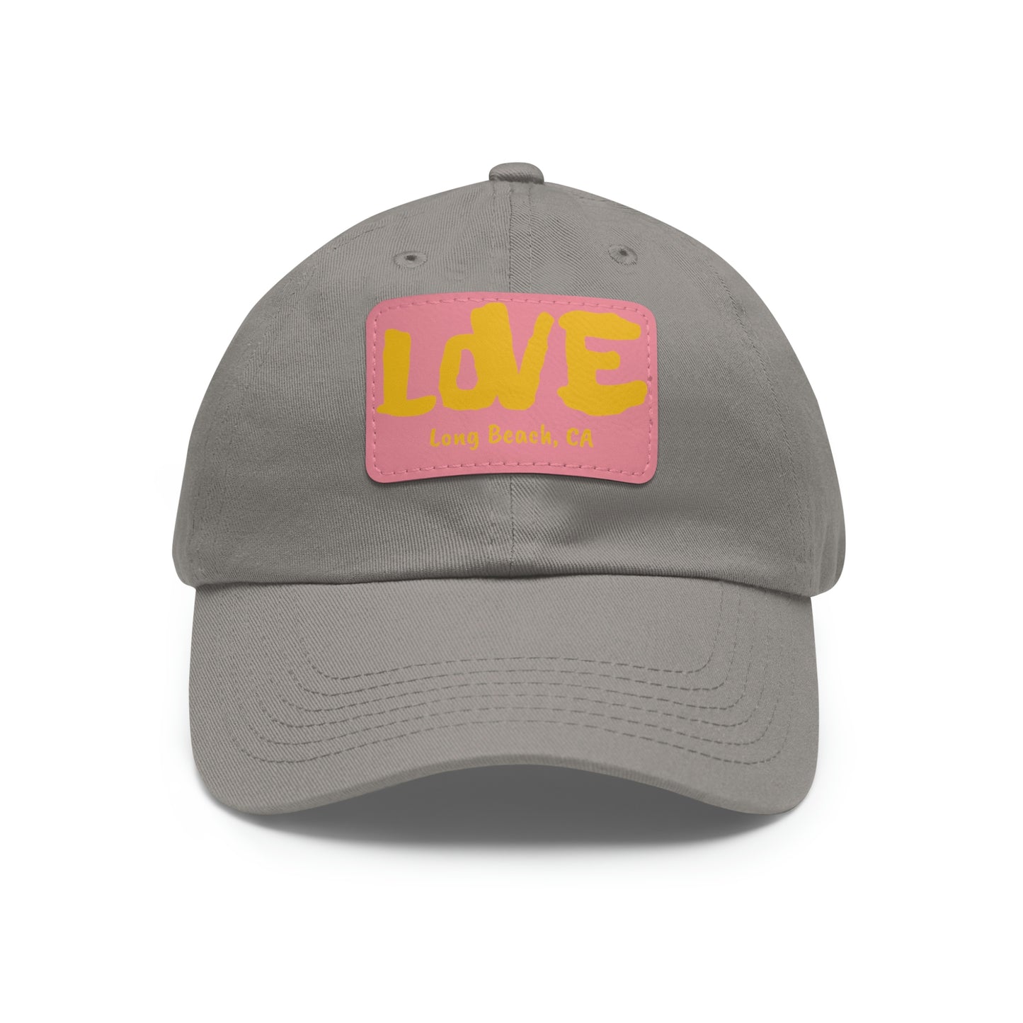 Jk L💛VE Long Beach, Ca Hat with Leather Patch - Long Beach CA Edition