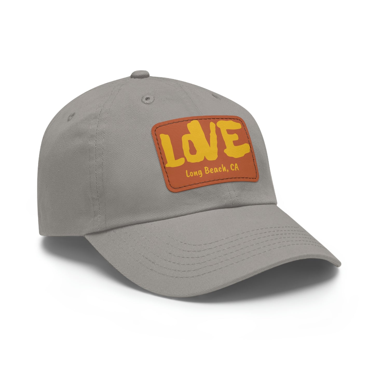 Jk L💛VE Long Beach, Ca Hat with Leather Patch - Long Beach CA Edition