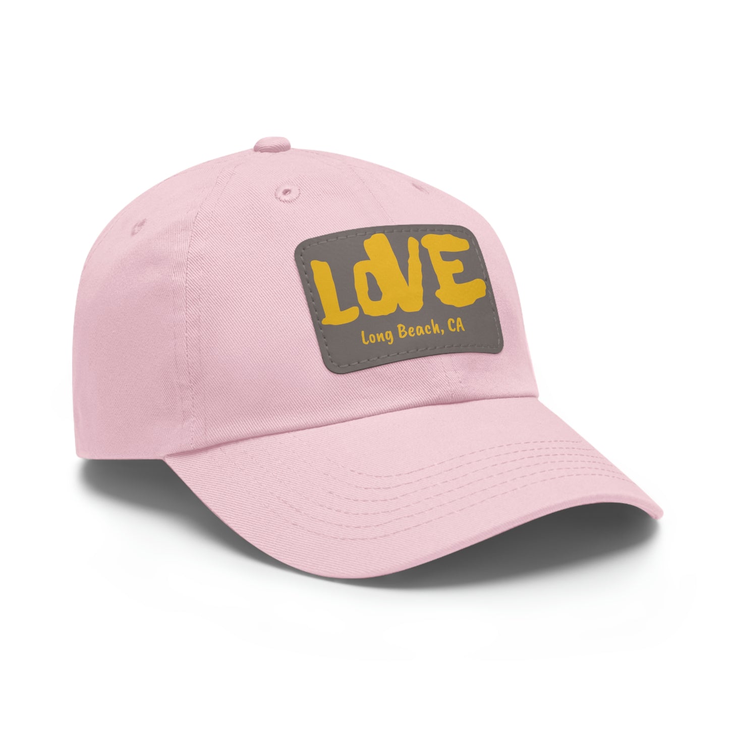 Jk L💛VE Long Beach, Ca Hat with Leather Patch - Long Beach CA Edition