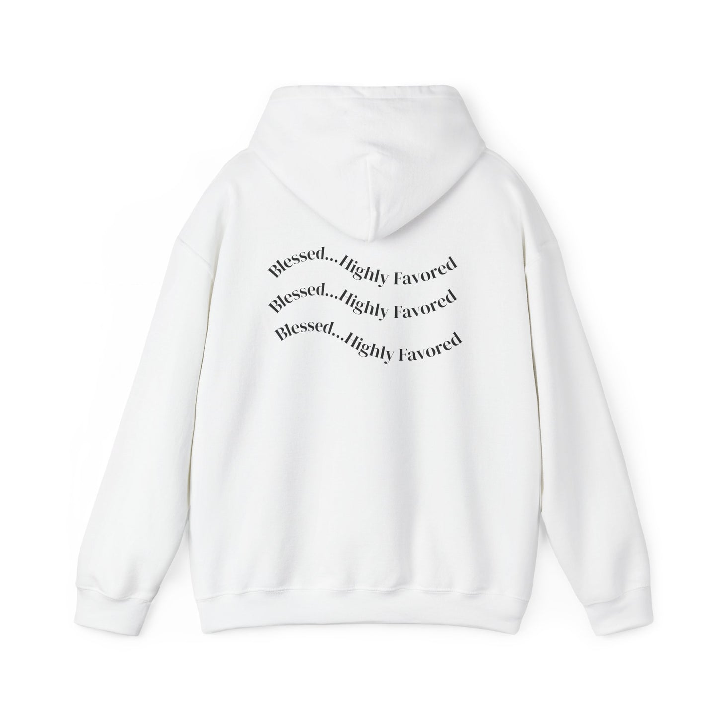 Reeskee "Blessed" White Hoodie - Minimal Graphic Pullover