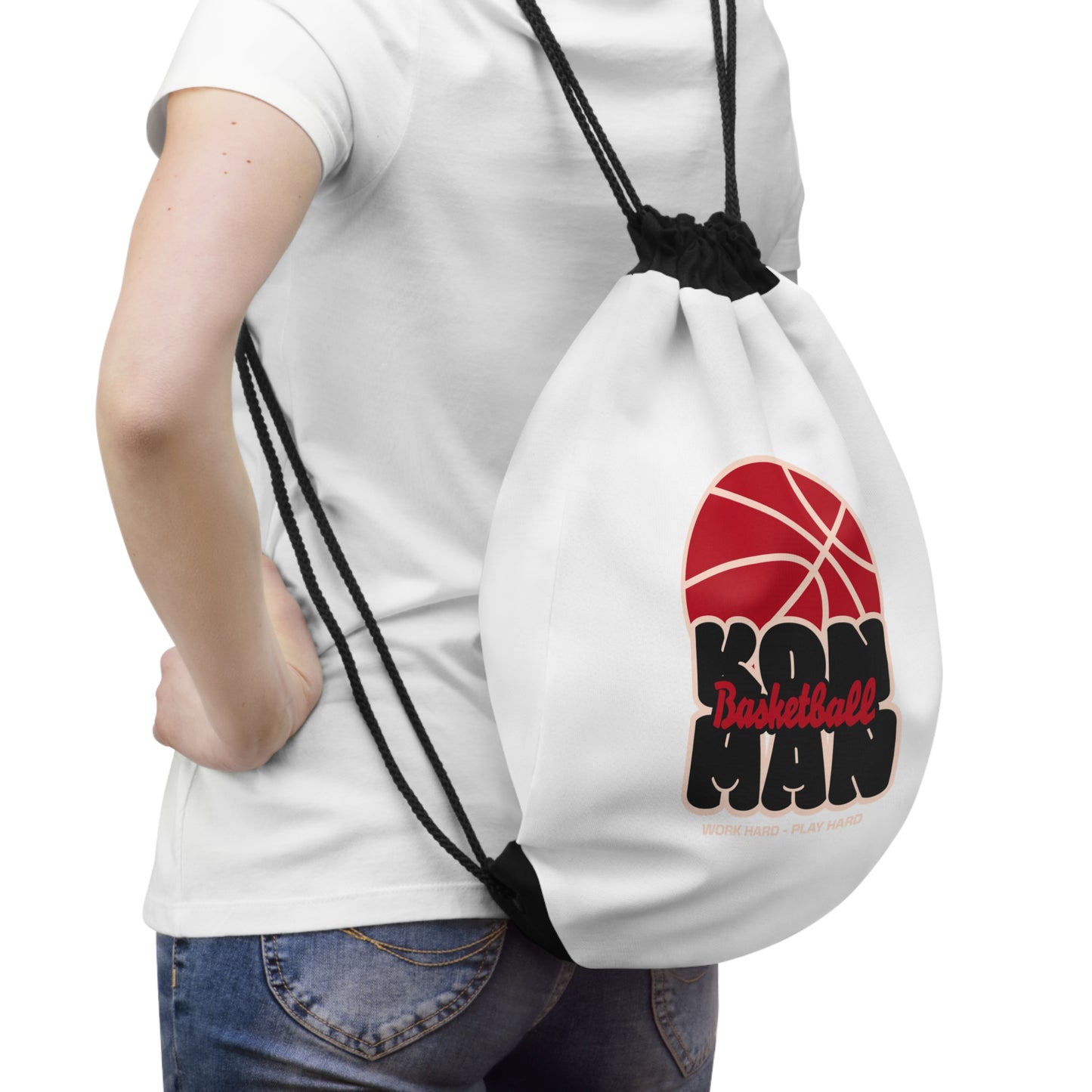 K🏀NMAN Basketball Drawstring Bag - Sport Gym Sack for Players & Fans