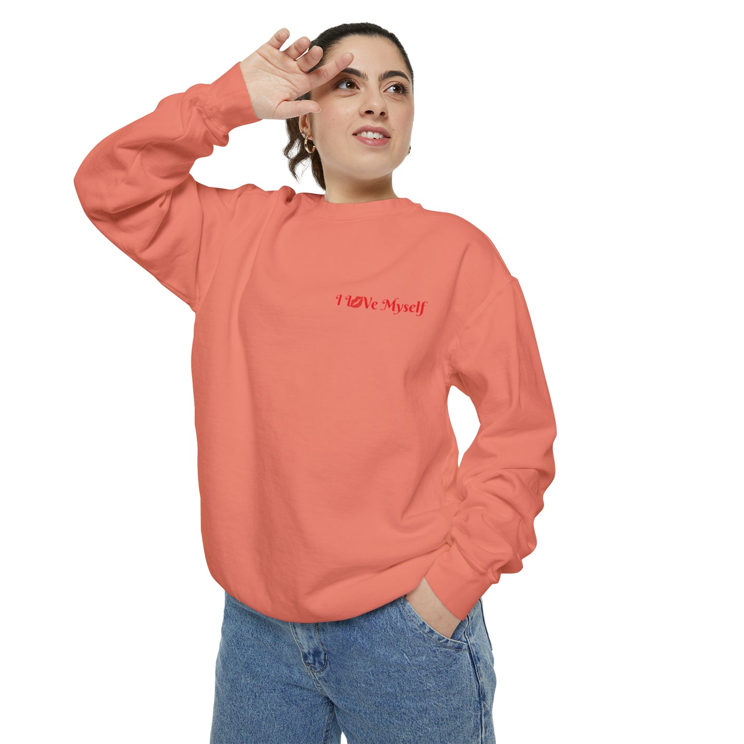 I L💋Ve MySelf - Unisex Garment-Dyed Sweatshirt