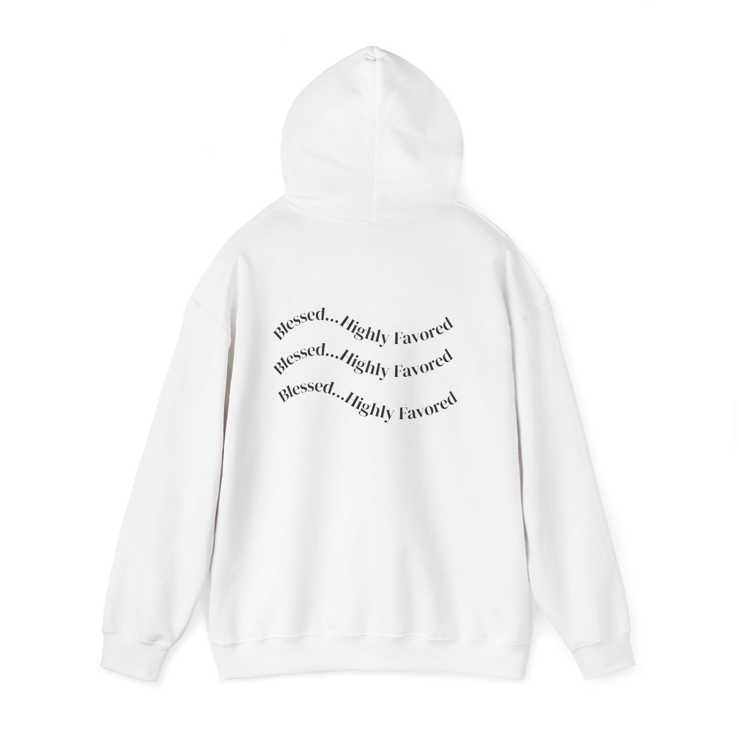 Reeskee "Blessed" White Hoodie - Minimal Graphic Pullover