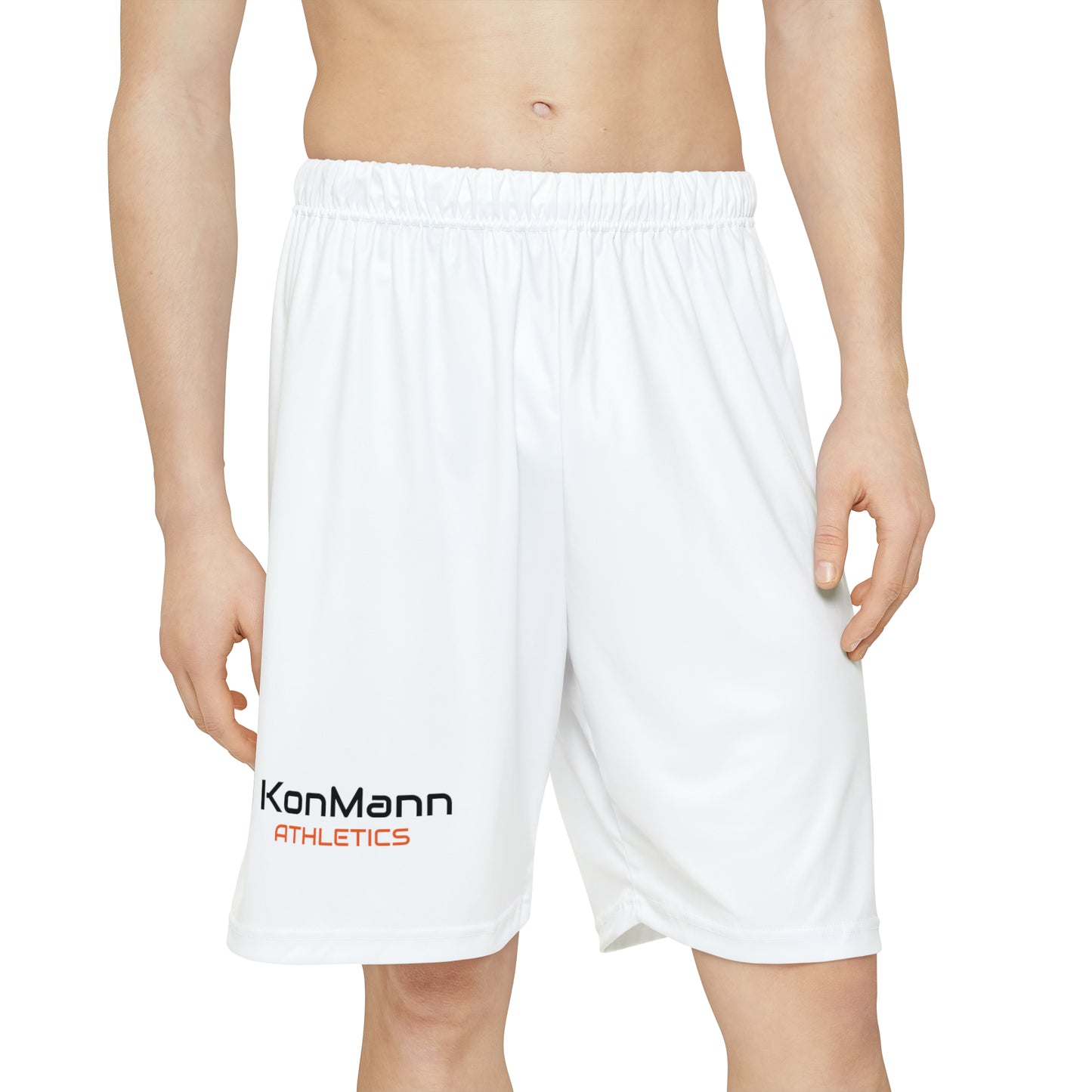 KonMann Athletics  - Men’s Basketball  Shorts - (White)