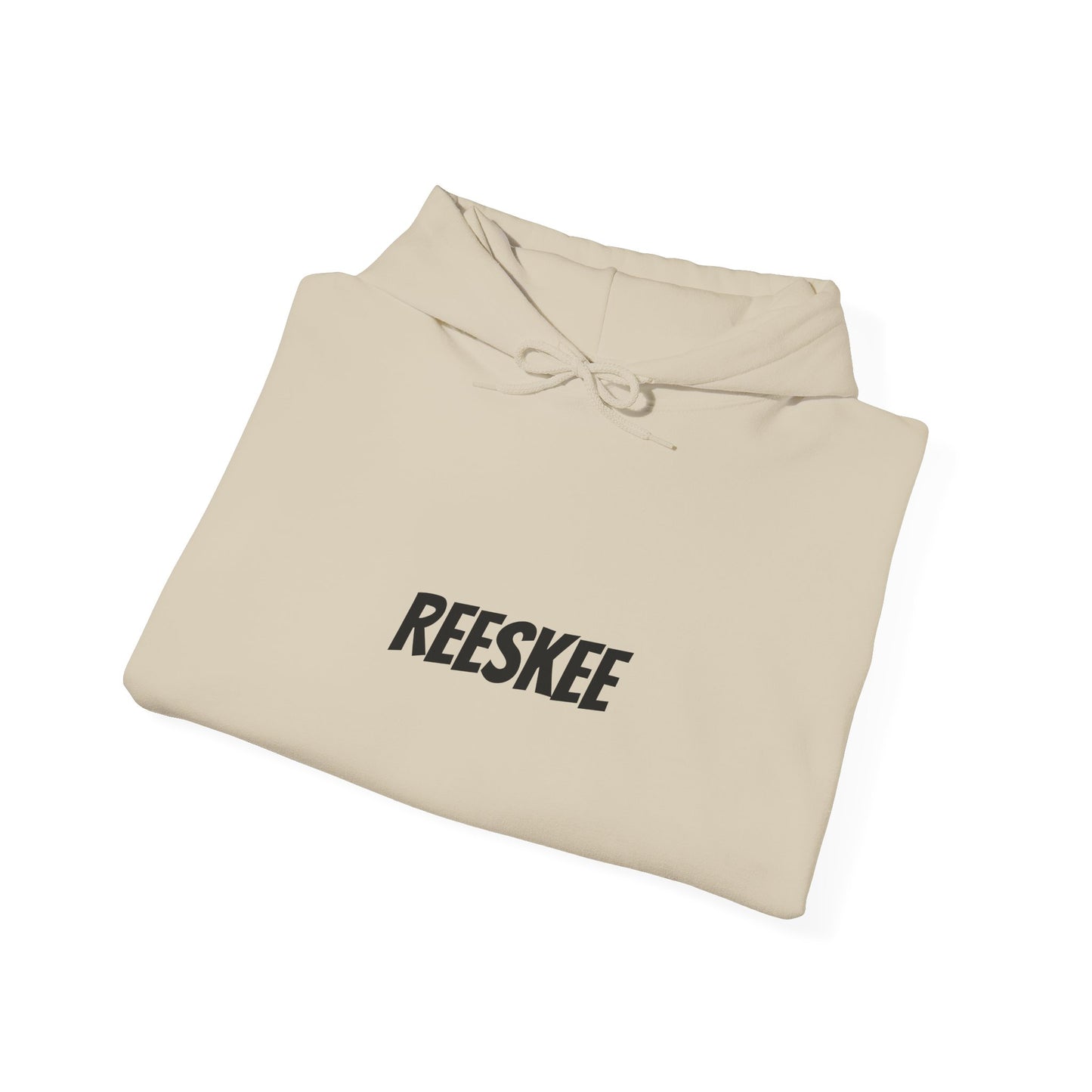 Reeskee "Blessed" White Hoodie - Minimal Graphic Pullover