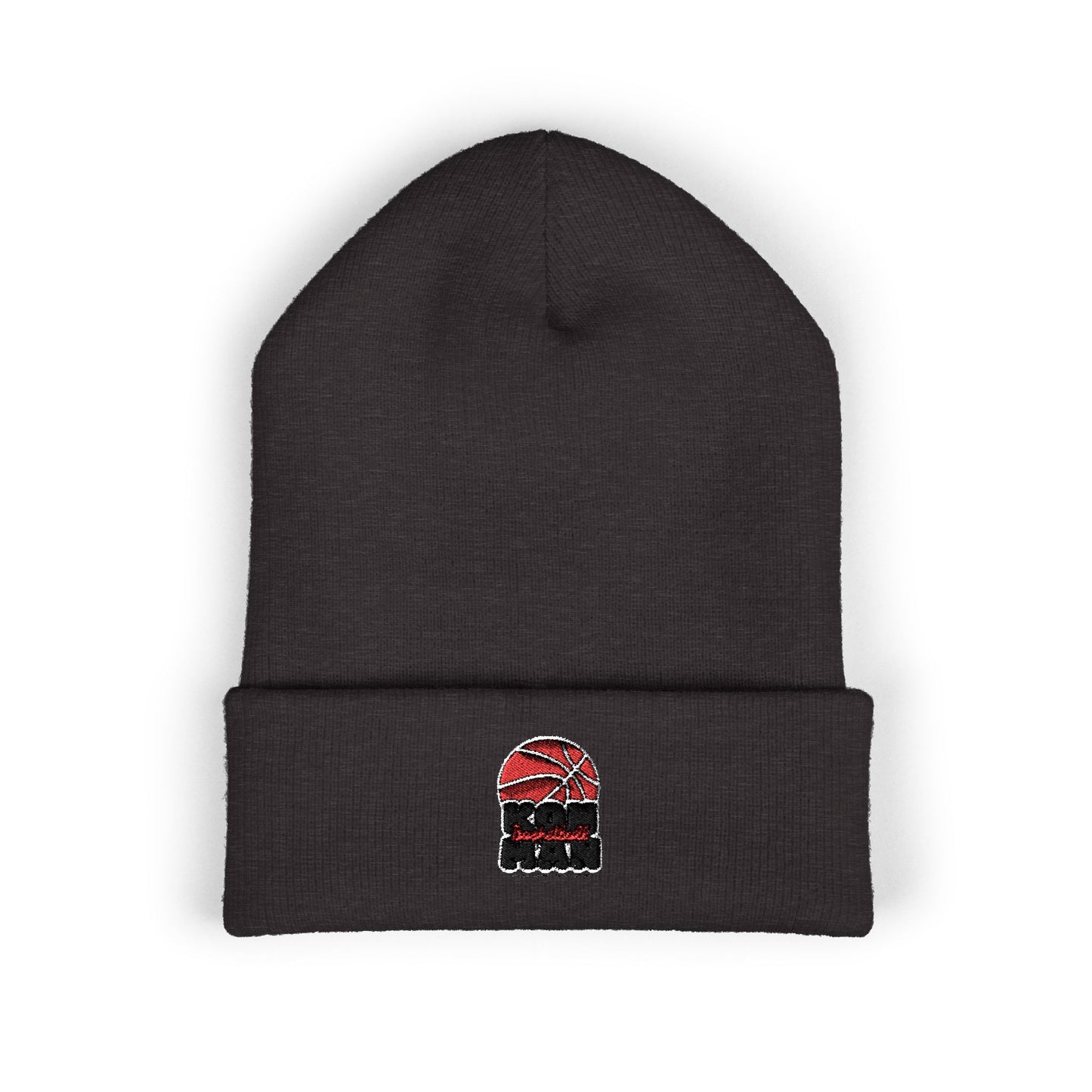 KonMan - Classic Cuffed Beanie with Basketball Design