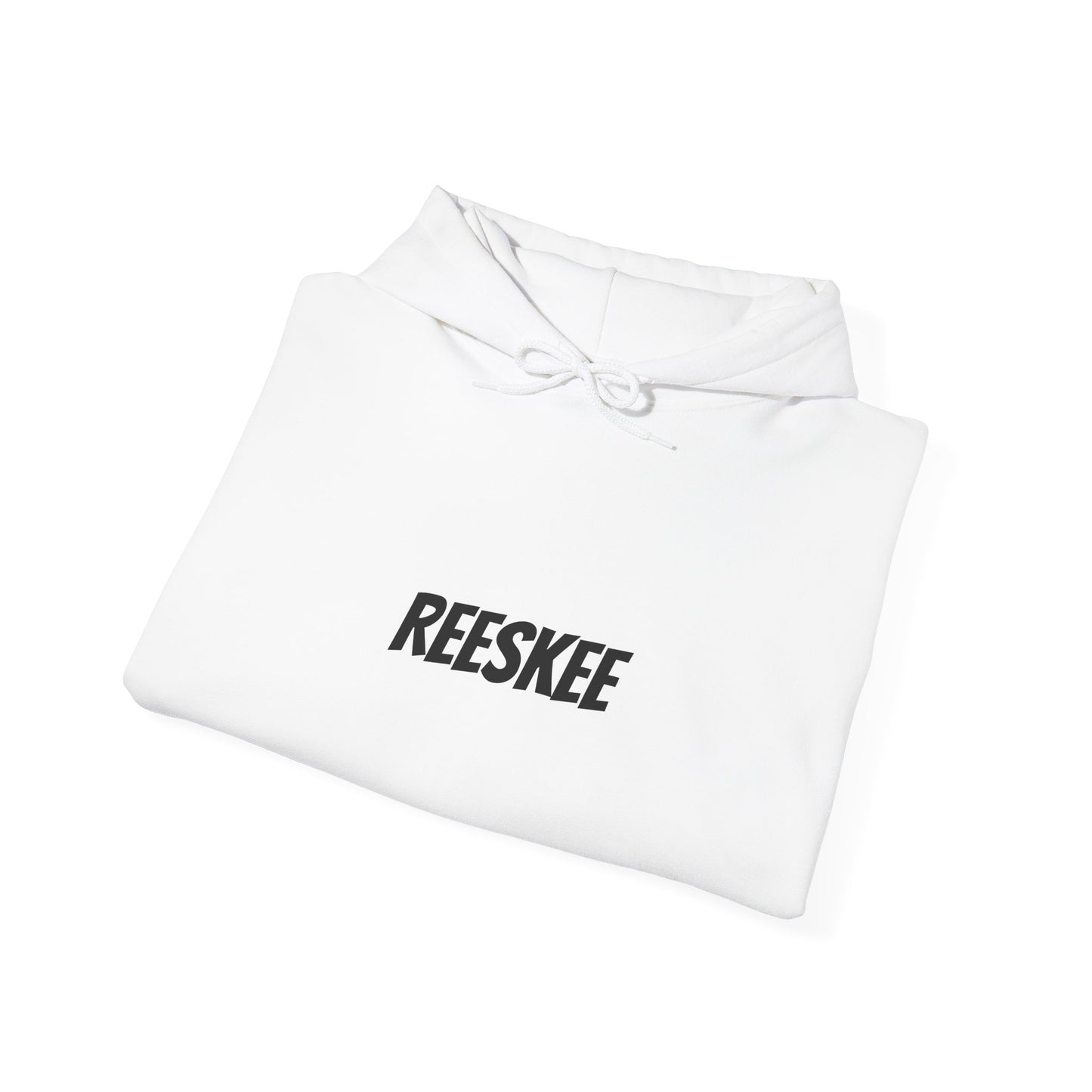 Reeskee "Blessed" White Hoodie - Minimal Graphic Pullover