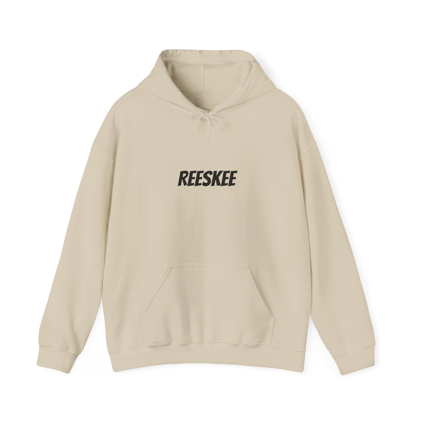 Reeskee "Blessed" White Hoodie - Minimal Graphic Pullover