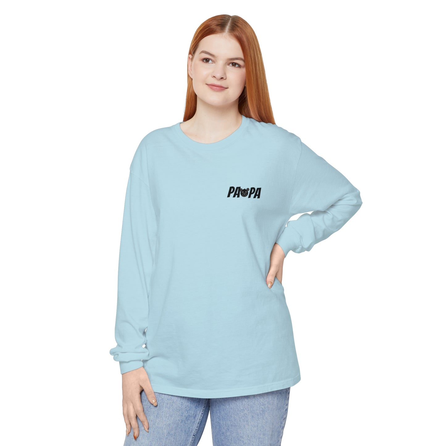 Jk PaPa Bear  - Unisex Garment-dyed Long Sleeve T-Shirt