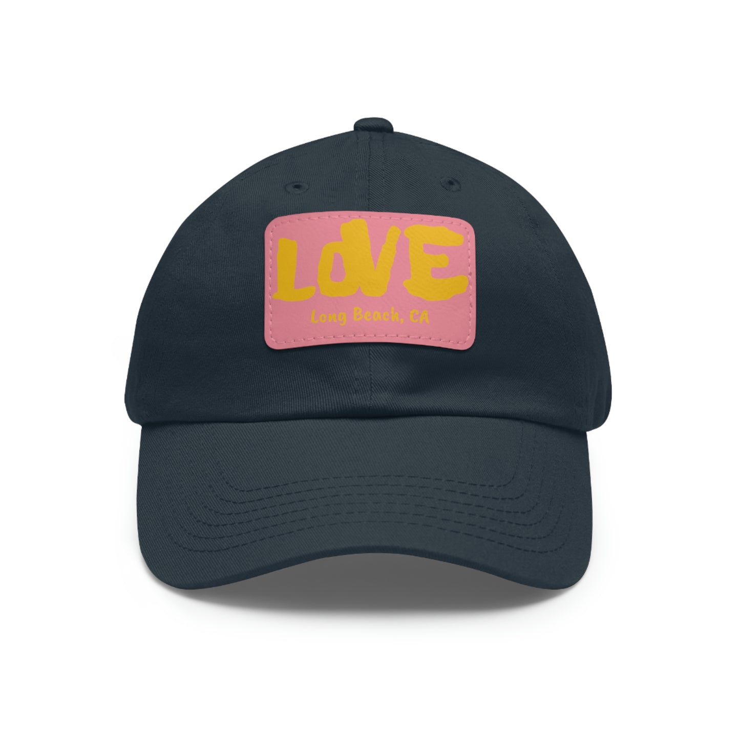 Jk L💛VE Long Beach, Ca  Hat with Leather Patch - Long Beach  CA Edition