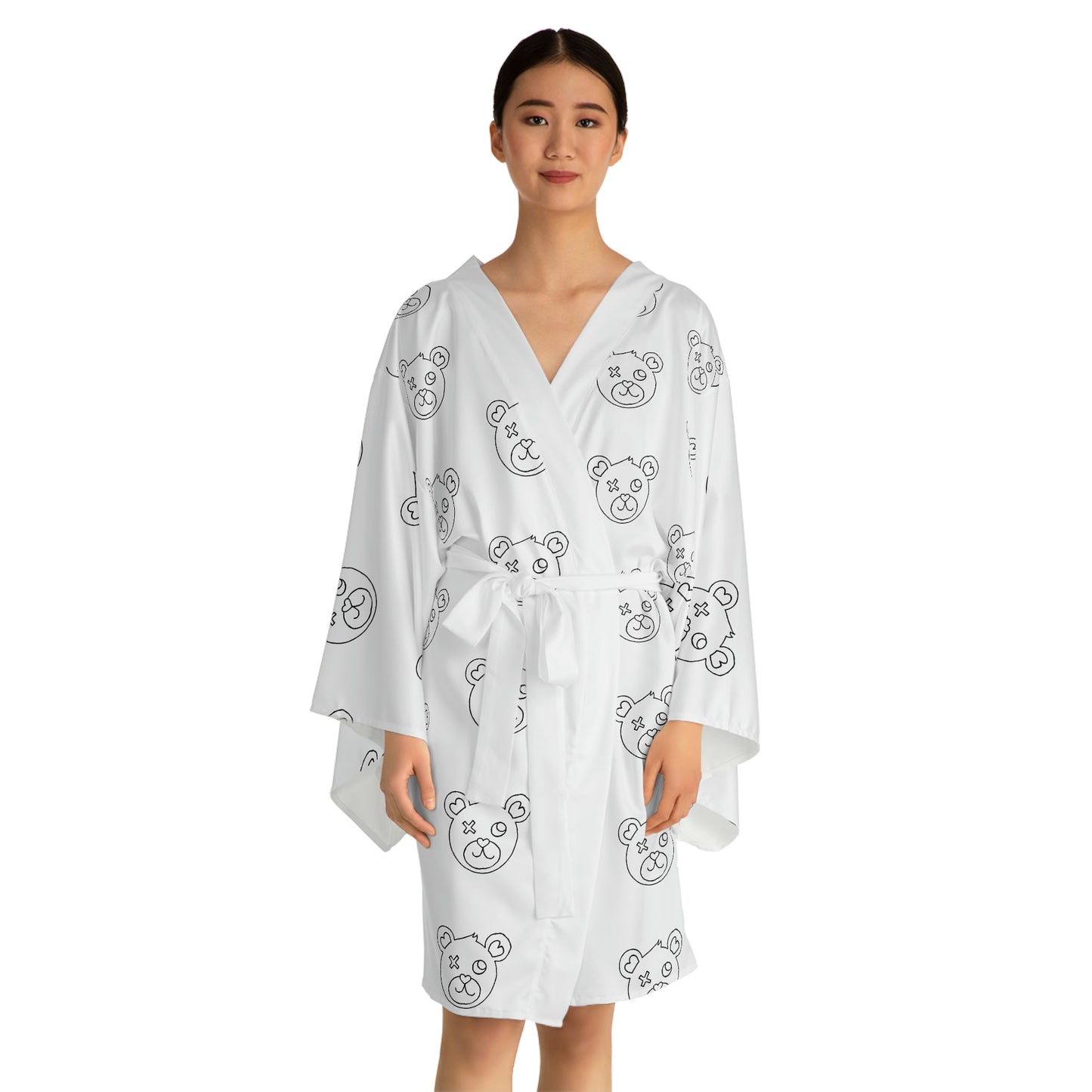 LoVe Bear Long Sleeve Kimono Robe