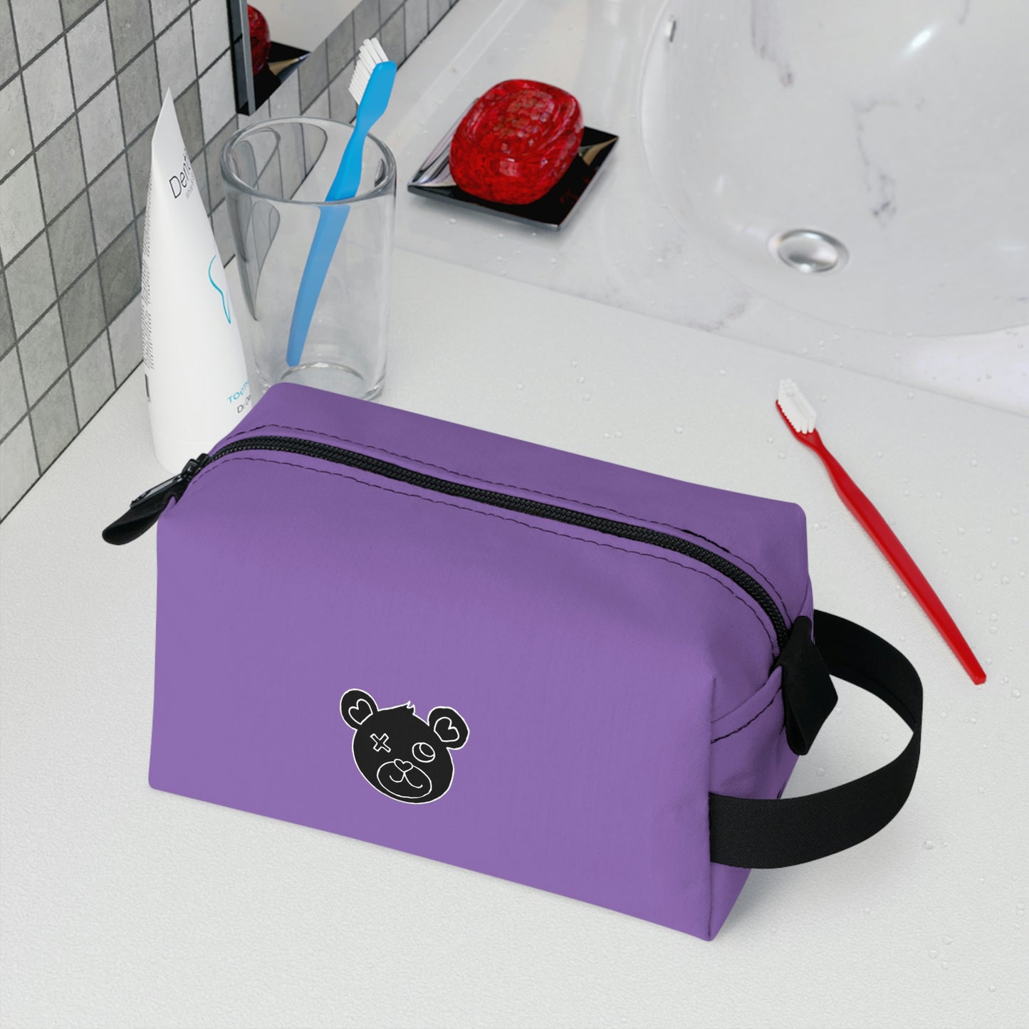 Jk LoVE Bear Toiletry Bag (purple)