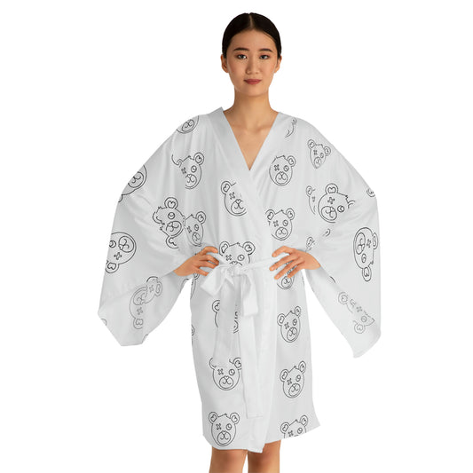 LoVe Bear Long Sleeve Kimono Robe