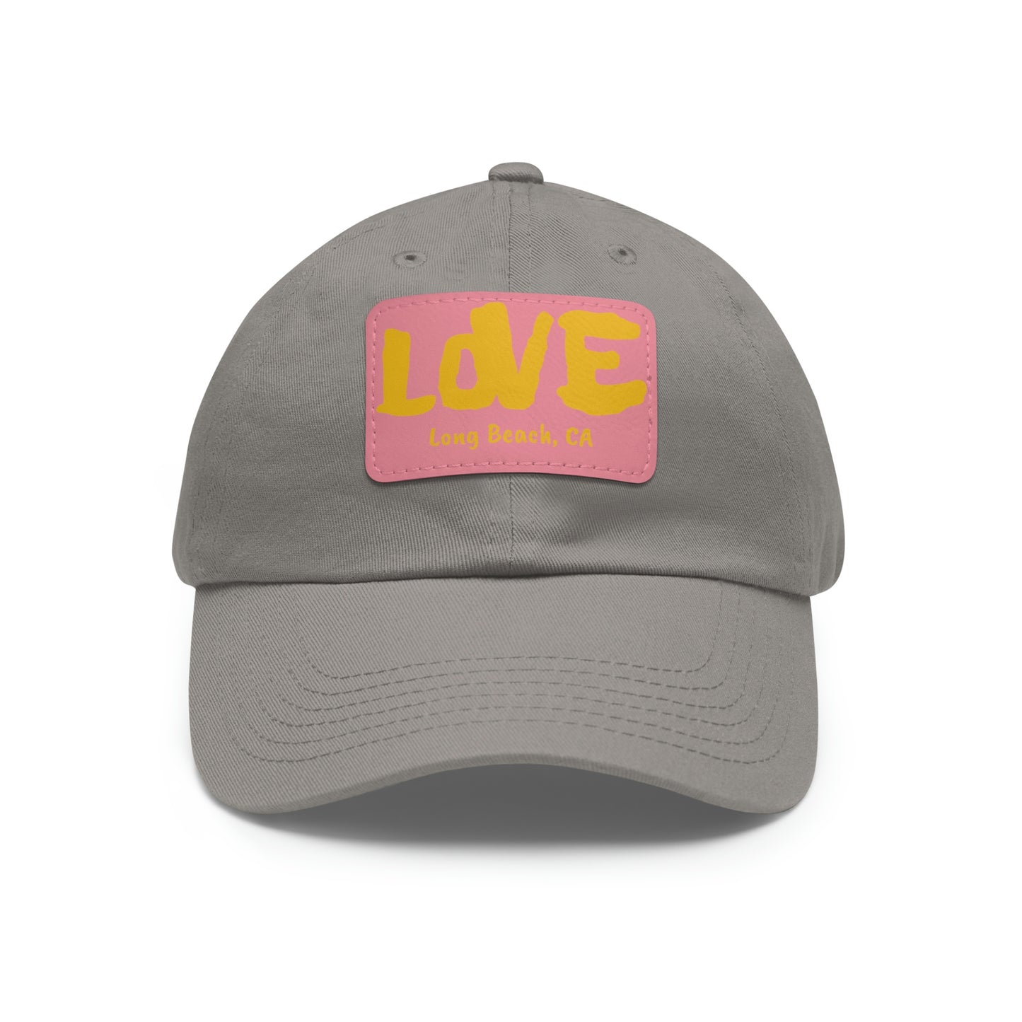 Jk L💛VE Long Beach, Ca  Hat with Leather Patch - Long Beach  CA Edition