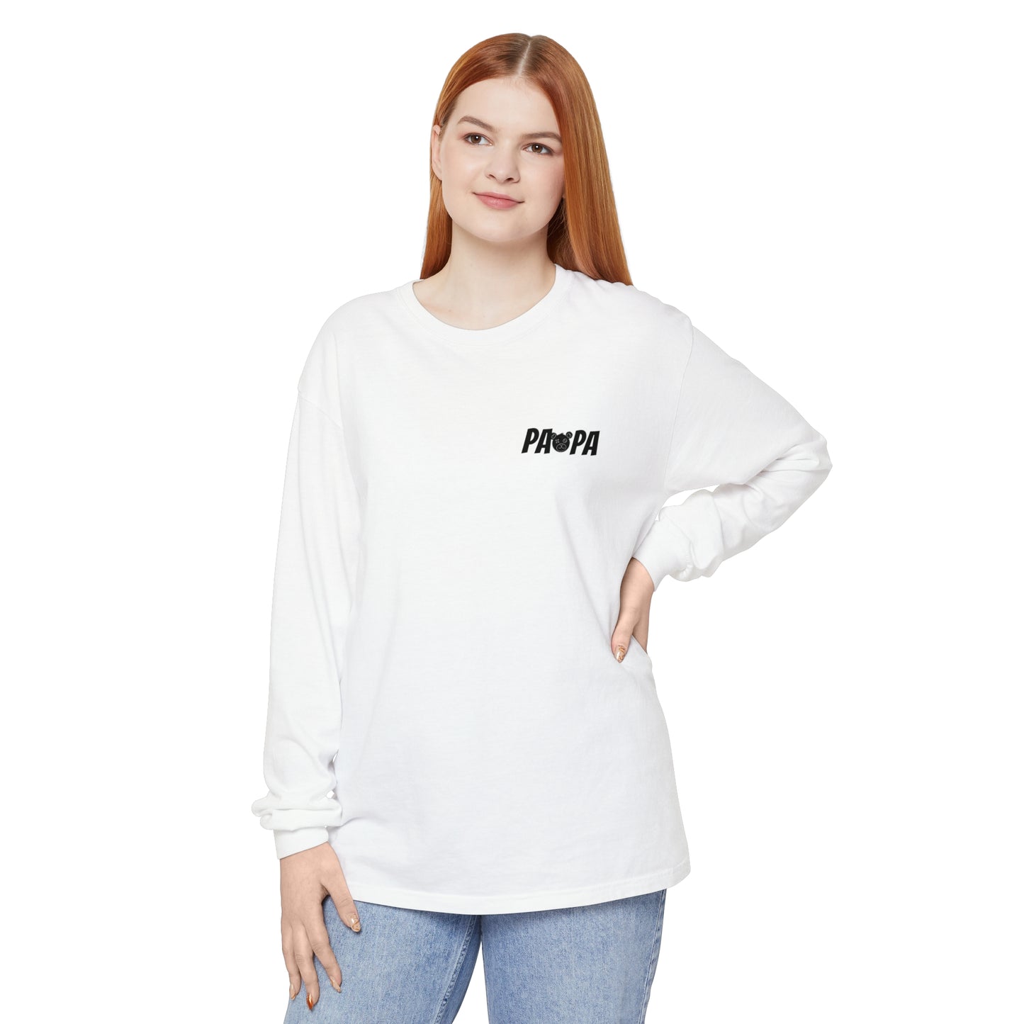 Jk PaPa Bear  - Unisex Garment-dyed Long Sleeve T-Shirt